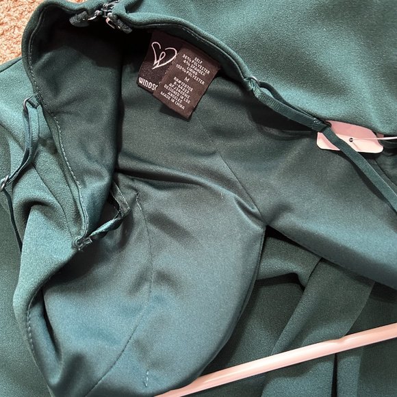 Windsor Green sleeveless sweetheart neckline formal gown woman’s medium, 1510 - Picture 7 of 9